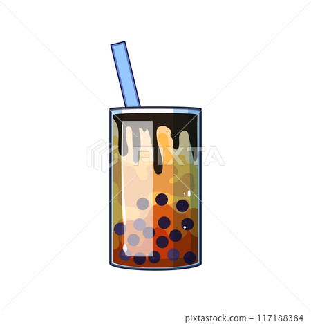 ice bubble tea cartoon vector illustration ice bubble tea cartoon vector illustration 117188384