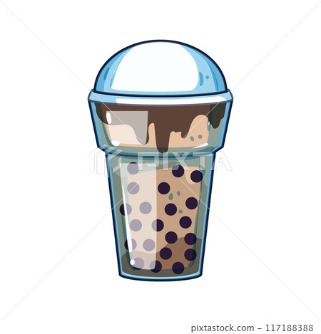 coffee bubble tea cartoon vector illustration coffee bubble tea cartoon vector illustration 117188388