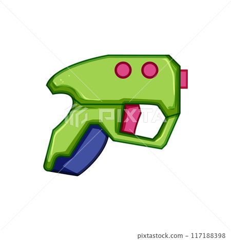 laser blaster gun cartoon vector illustration 117188398