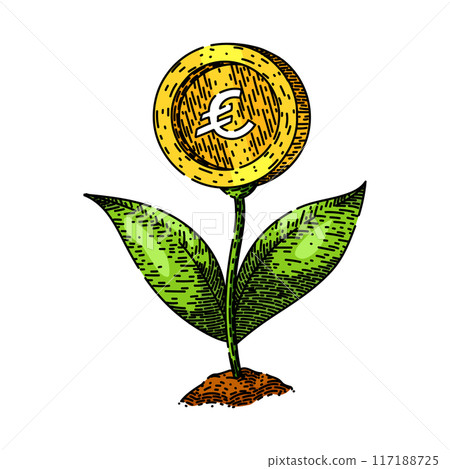 finance financial growth sketch hand drawn vector 117188725