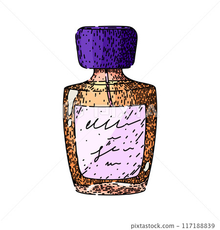 scent perfum bottle male sketch hand drawn vector 117188839