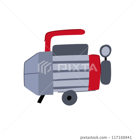 technician vacuum pump cartoon vector illustration 117188941
