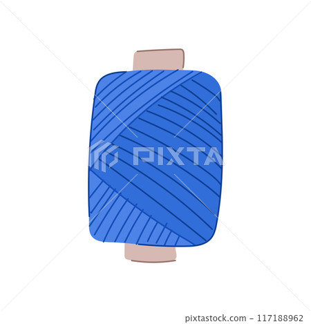 fabric thread spool cartoon vector illustration 117188962