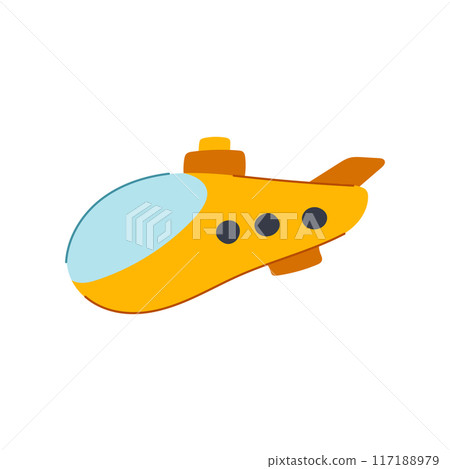 sea submarine cartoon vector illustration 117188979