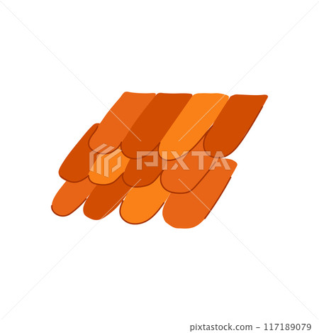 new roof tile cartoon vector illustration 117189079