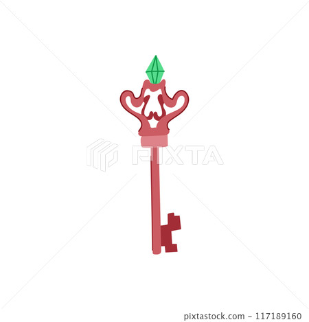 old magic key cartoon vector illustration 117189160