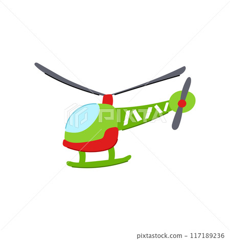 model helicopter toy cartoon vector illustration 117189236