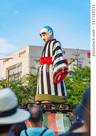 脖子可伸縮的卡拉庫裡人偶 四日市祭的御湯堂（三重縣四日市市） 117189331