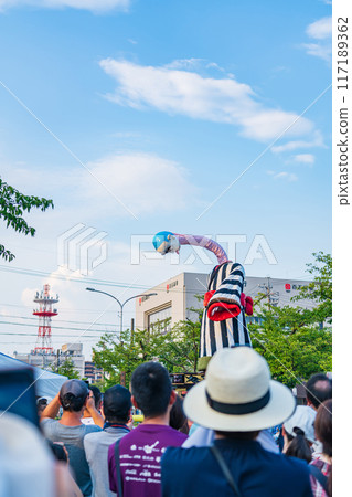 脖子可伸縮的卡拉庫裡人偶 四日市祭的御湯堂（三重縣四日市市） 117189362