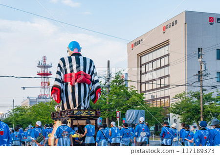 脖子可伸縮的卡拉庫裡人偶 四日市祭的御湯堂（三重縣四日市市） 117189373