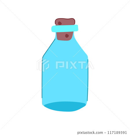water glass bottle cartoon vector illustration 117189391