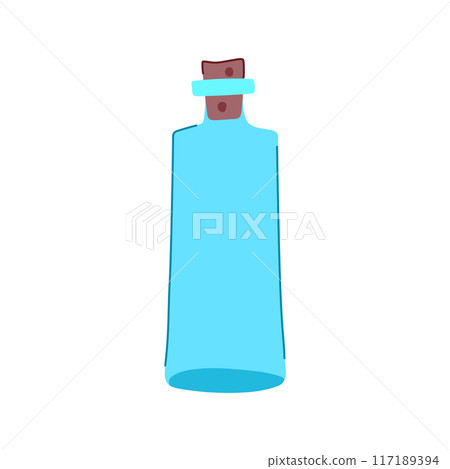 empty glass bottle cartoon vector illustration 117189394