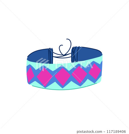 bead friendship bracelet cartoon vector illustration 117189406