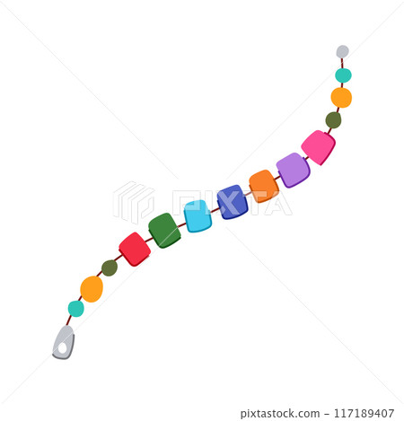 cute friendship bracelet cartoon vector illustration 117189407