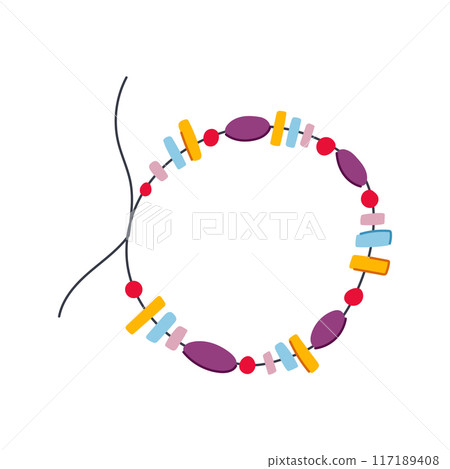 necklace friendship bracelet cartoon vector illustration 117189408
