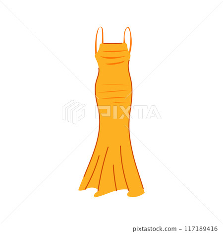 fashion evening dress cartoon vector illustration 117189416