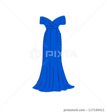 woman evening dress cartoon vector illustration 117189421