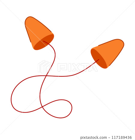 hear earplug cartoon vector illustration 117189436