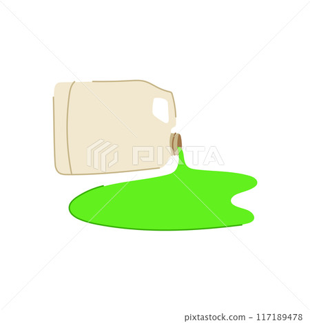 toxic chemical spill cartoon vector illustration 117189478