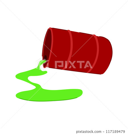 beach chemical spill cartoon vector illustration 117189479