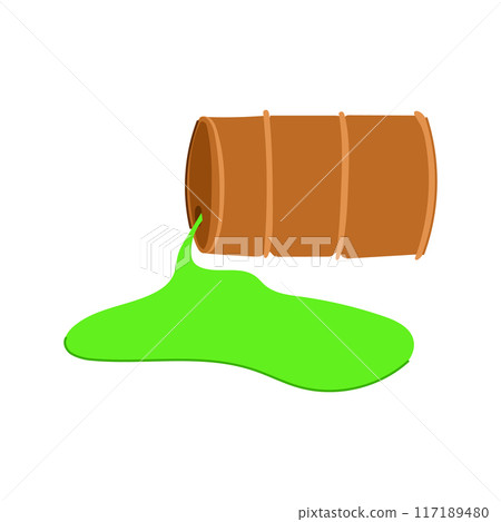 oil chemical spill cartoon vector illustration oil chemical spill cartoon vector illustration 117189480