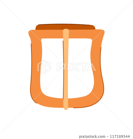 gold buckle belt cartoon vector illustration 117189544