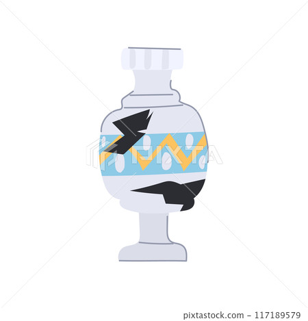 old broken antique pot cartoon vector illustration 117189579