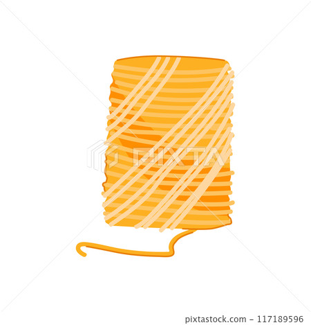 roll ball yarn cartoon vector illustration 117189596