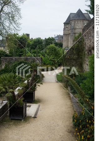 view of botanical park in Quimper in France 117189820
