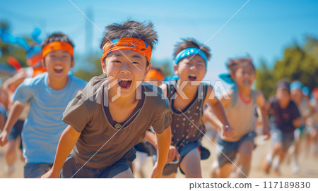 Sports day for energetic children Sports day for energetic children 117189830