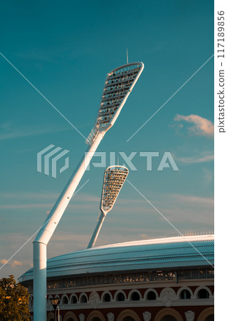 Streetlights of the Dynamo football stadium Streetlights of the Dynamo football stadium 117189856