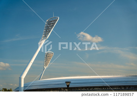 Streetlights of the Dynamo football stadium Streetlights of the Dynamo football stadium 117189857