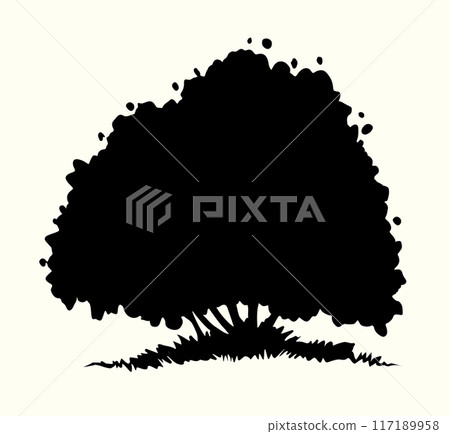 Vector drawing. River in the valley Vector drawing. River in the valley 117189958