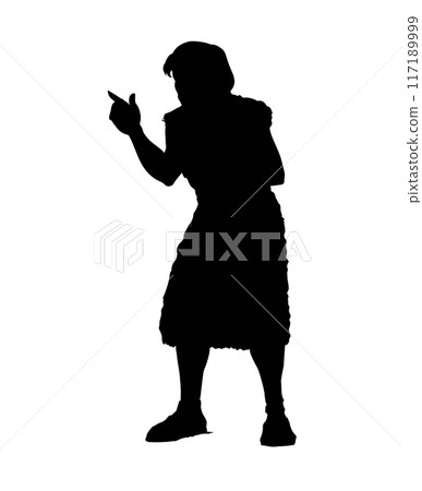 Vector drawing. Prophet Elijah in ancient clothes 117189999