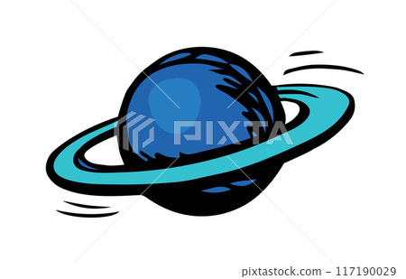 Vector drawing. Big planet in the sky Vector drawing. Big planet in the sky 117190029