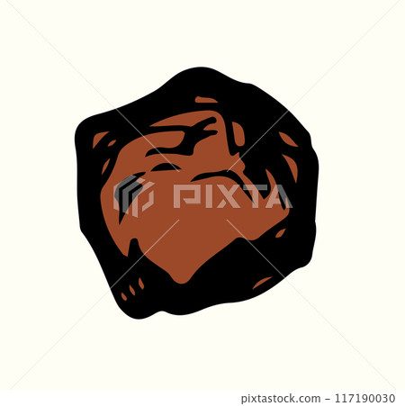 Vector drawing. Small Asteroid in the sky Vector drawing. Small Asteroid in the sky 117190030