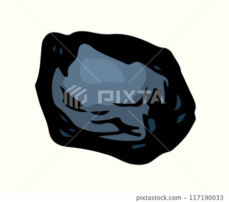 Vector drawing. Small Asteroid in the sky 117190033