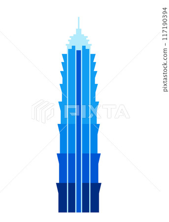 Jin Mao Tower - modern flat design style single isolated image Jin Mao Tower - modern flat design style single isolated image 117190394