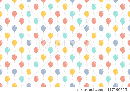 Colorful balloons seamless pattern background illustration 117190825