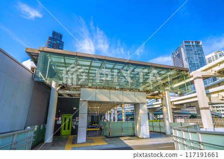 日本橫濱城市景觀新景觀-橫濱站東口B、橫濱前線（左後上）等景觀=8月7日 117191661