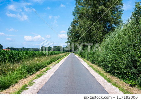 Empty asphalt road at the Geman countryside around Osterwald, Lower Saxony, Germany Empty asphalt road at the Geman countryside around Osterwald, Lower Saxony, Germany 117192000