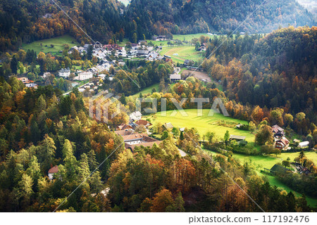 Autumn landscape in Slovenia Autumn landscape in Slovenia 117192476