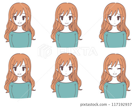 Female facial expression set 1 Female facial expression set 1 117192937