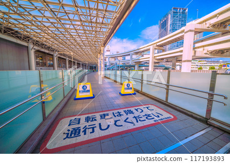 New view of Yokohama cityscape in Japan - View of Yokohama Bay Quarter (far right) from Yokohama Station Kita-Higashi Exit B side = August 7th 117193893