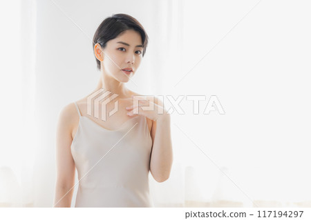 Beauty image of a woman with short hair 117194297
