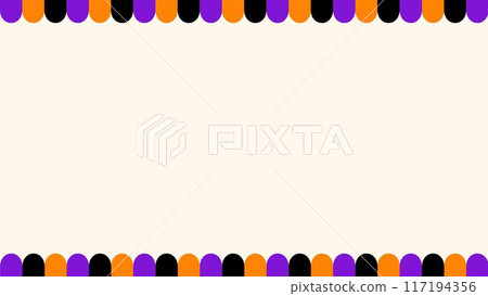 橙色、黑色和紫色萬聖節氣氛框架 橙色、黑色和紫色萬聖節氣氛框架 117194356