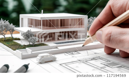 Architectural Model of a Modern Luxury Home 117194569