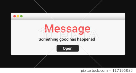 Modern digital message on screen. Good pop up notification. 117195083