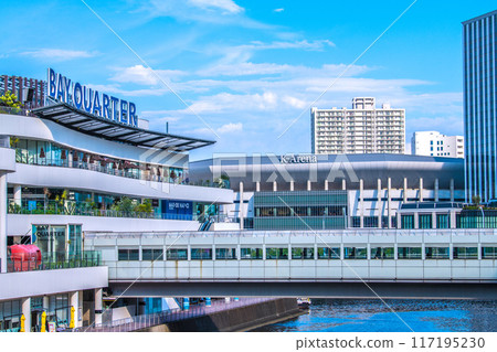 Yokohama cityscape in Japan, overlooking the Minato Mirai K Arena and Yokohama Bay Quarter (August 7th) Yokohama cityscape in Japan, overlooking the Minato Mirai K Arena and Yokohama Bay Quarter (August 7th) 117195230
