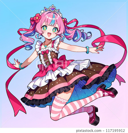 公主/vtuber風格/美少女偶像的動漫插畫 117195912